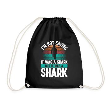 Funny Leg Amputee It was a Amputated Leg Survivor - Drawstring Bag - black - Front