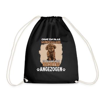 Pudel Hund Zwergpudel Hundeliebhaber Pudel - Turnbeutel - Schwarz - Vorne