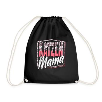 Katzen Mama Kätzchen Katzenbesitzerin Katze - Turnbeutel - Schwarz - Vorne