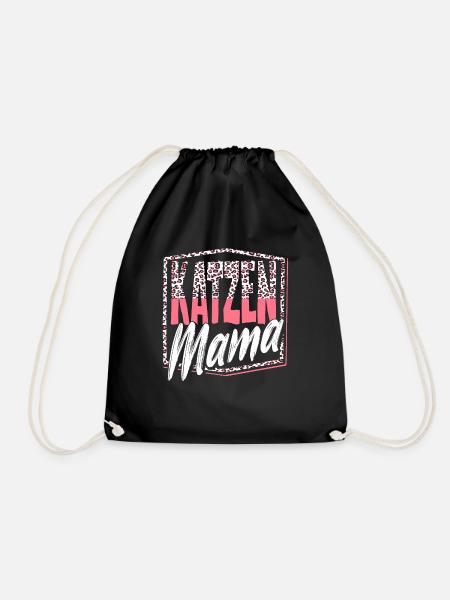 Katzen Mama Kätzchen Katzenbesitzerin Katze - Turnbeutel - Schwarz