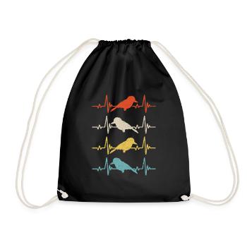 Kookaburra Birder Birdwatcher Ornithology - Drawstring Bag - black - Front
