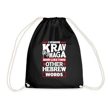 Martial Arts Self Defense Krav Maga Funny Pun - Turnbeutel - Schwarz - Vorne