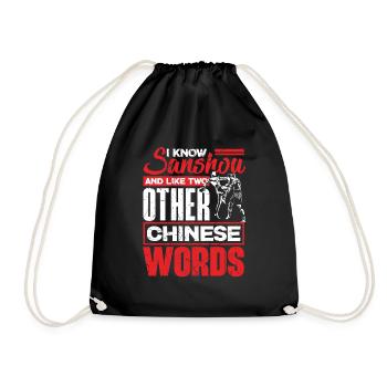 Arts martiaux chinois Boxe chinoise Sanshou Drôle - Sac de sport léger - noir - Devant