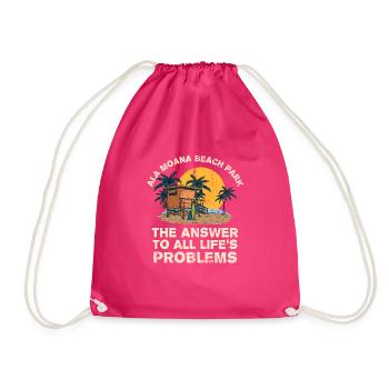 Ala Moana Beach Park Answer To All Life's - Turnbeutel - Fuchsia - Vorne