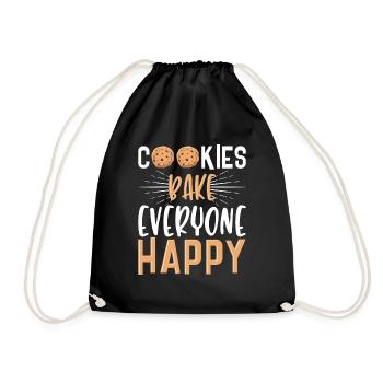 Chocolate Chip Cookies Chocoholic Lifestyle Gesche - Drawstring Bag - black - Front