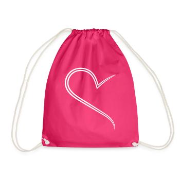 Façon demi-cœur simple - Sac de sport léger - fuchsia - Devant