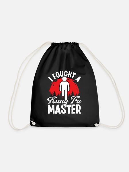 Funny Leg Amputee Survivor Humor Amputated Leg - Drawstring Bag - black