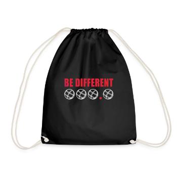 Boule Balls Be Different Funny Boccia Sayings - Drawstring Bag - black - Front