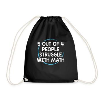5 Out Of 4 People Struggle With Math Funny Teacher - Sac de sport léger - noir - Devant
