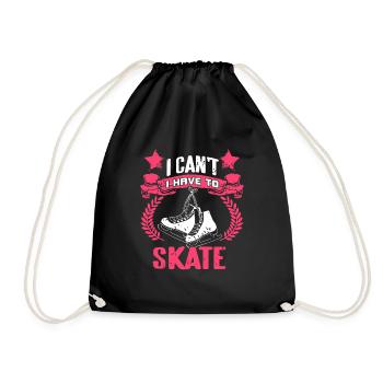 Vintage I Can’t I Have To Skate Skating T-Shirt - Sac de sport léger - noir - Devant