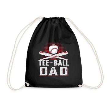 Tee-ball Dad Teeball Spieler - Turnbeutel - Schwarz - Vorne