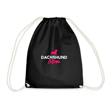 Dachshund mom - Turnbeutel - Schwarz - Vorne