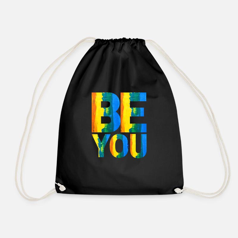 Be You - Drawstring Bag - black