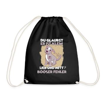Pitbull Terrier Hundeliebhaber Geschenk Pit Bull - Turnbeutel - Schwarz - Vorne