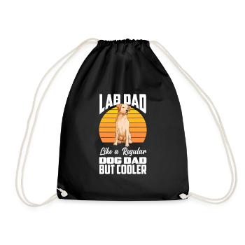 Labrador Dad Labrador Papa - Turnbeutel - Schwarz - Vorne