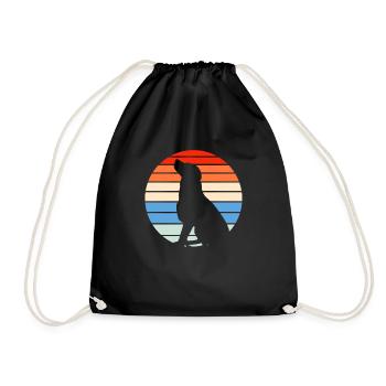 Labrador rétro - Sac de sport léger - noir - Devant