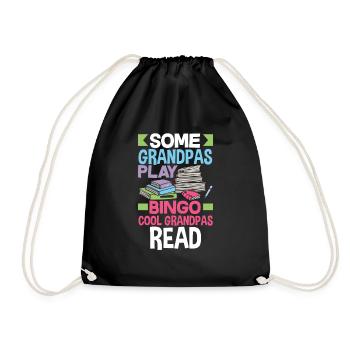 Bücherwurm Buchliebhaber Bibliothekar Geschenk - Turnbeutel - Schwarz - Vorne