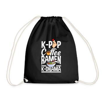 K-Pop K-Drama Musique pop coréenne - Sac de sport léger - noir - Devant