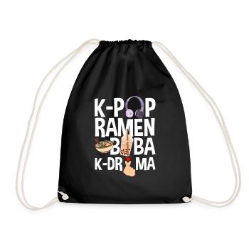 K-Pop K-Drama Musique pop coréenne - Sac de sport léger - noir - Devant