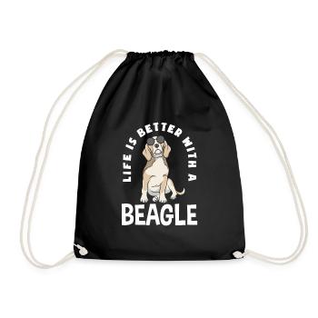 Drôle de cadeau Beagle - Sac de sport léger - noir - Devant