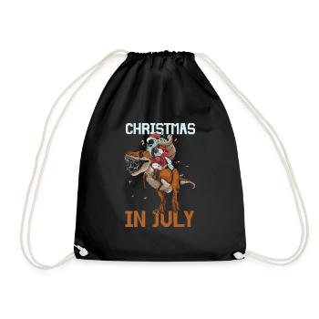 Drôle de vacances d’été à la plage Noël en juillet - Sac de sport léger - noir - Devant