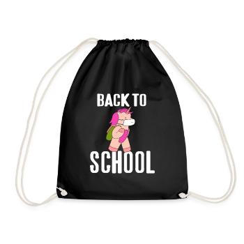 Back To School Cute Masked Unicorn Designs Present - Turnbeutel - Schwarz - Vorne