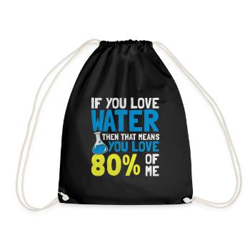 Si vous aimez l’eau Drôles de scientifiques - Sac de sport léger - noir - Devant