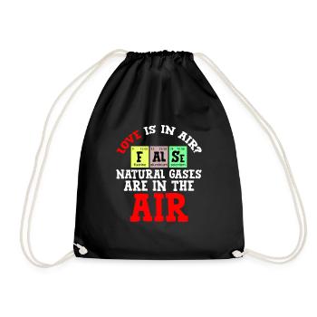 L’amour est drôle de scientifiques dans l’air - Sac de sport léger - noir - Devant