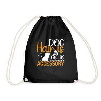 Zwergschnauzer Hundehaar Ist Mein Accessoire - Turnbeutel - Schwarz - Vorne