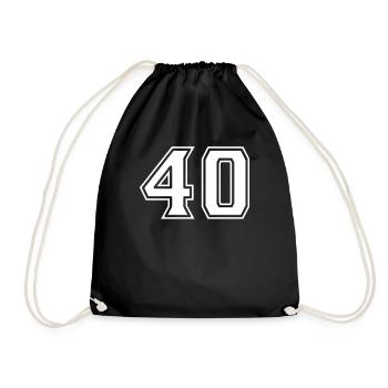 Numéro 40 Blanc - Sac de sport léger - noir - Devant