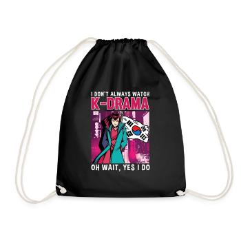 Design pop coréen pour un fan de mode K-Pop - Sac de sport léger - noir - Devant