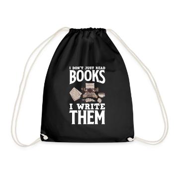 Author Author Funny Author Gift - Drawstring Bag - black - Front