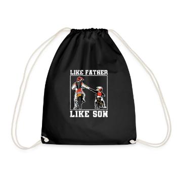 Like the father so the son Moto Cross Braaap Dirt - Drawstring Bag - black - Front