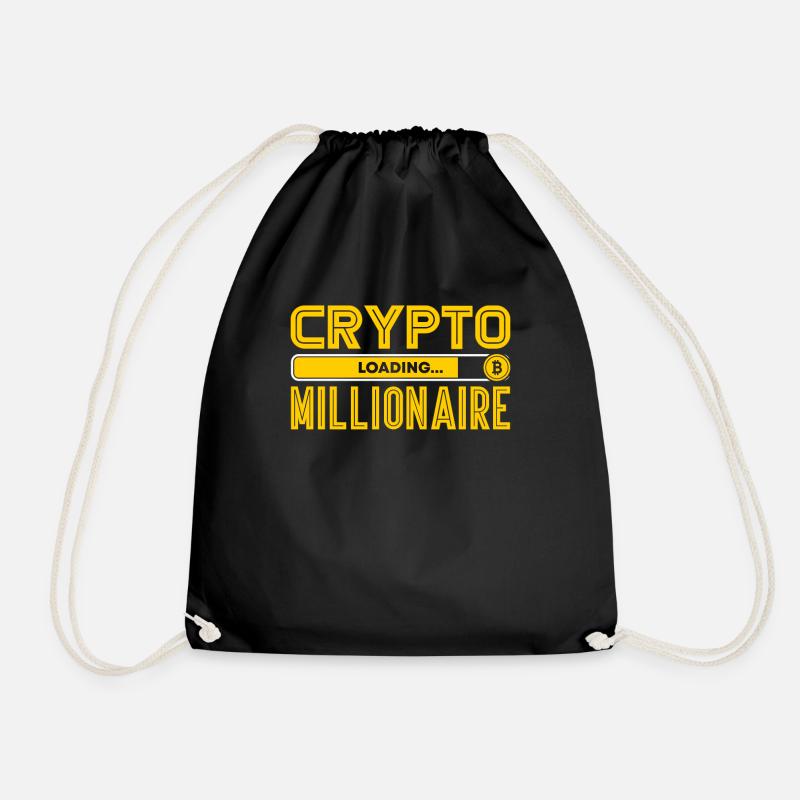 Crypto - Drawstring Bag - black