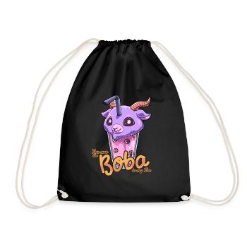 Bubble Tea Pastell Goth Style - Kawaii Bubble Tea - Turnbeutel - Schwarz - Vorne