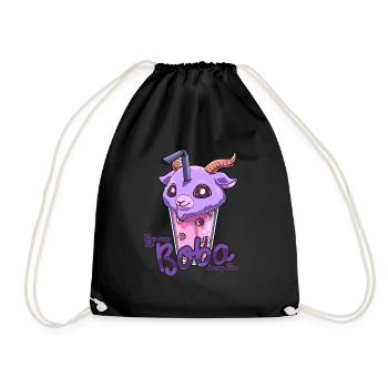 Bubble Tea Pastel Goth Nu Goth - Kawaii Bubble Tea - Turnbeutel - Schwarz - Vorne