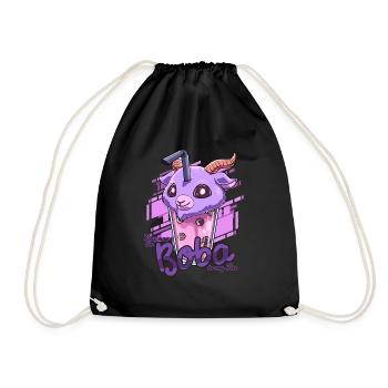 Bubble Tea Nu Goth Style - Otaku Bubble Tea - Turnbeutel - Schwarz - Vorne