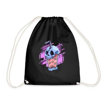 Bubble Tea Nu Goth Style - Otaku Bubble Tea - Turnbeutel - Schwarz - Vorne
