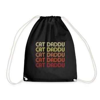 Cat Daddu - Drawstring Bag - black - Front