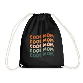 Cool Mom - Turnbeutel - Schwarz - Vorne