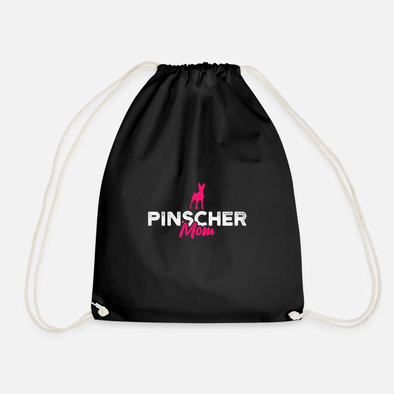 Pinscher mom - Turnbeutel - Schwarz