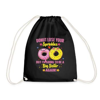 Donut Lose Your Sprinkles Pregnancy Announcement - Turnbeutel - Schwarz - Vorne