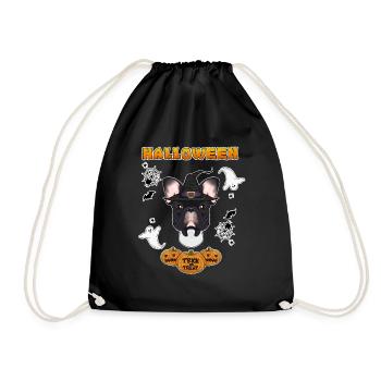 Happy Halloween I Dog Lover I French Bulldog - Drawstring Bag - black - Front