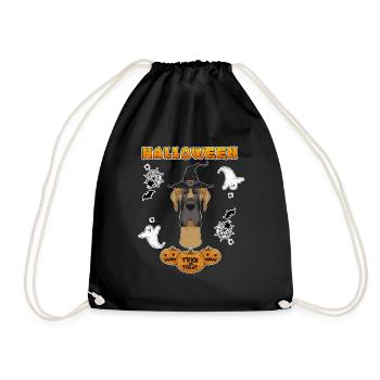 Joyeux Halloween I Amoureux des chiens I Grand Danois - Sac de sport léger - noir - Devant