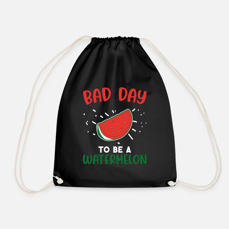 Bad Day To Be A Watermelon Summer Vacation - Turnbeutel - Schwarz