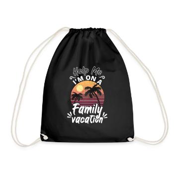 Me I'm On A Family Vacation Sarcasm - Drawstring Bag - black - Front