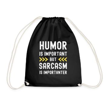 L’humour est important, mais le sarcasme est plus important - Sac de sport léger - noir - Devant