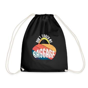 Touch My Baggage Lugagge Travel - Drawstring Bag - black - Front