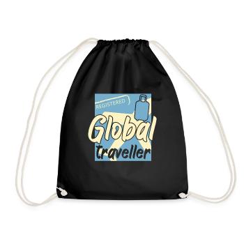 Global Traveller Luggage - Drawstring Bag - black - Front