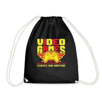 Games Why Waste Technology On Science - Drawstring Bag - black - Front